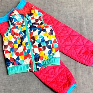 PATAGONIA girls reversible winter vest/pant 4t